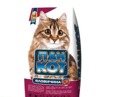Пан Кот ГОВЯДИНА - Сухой корм для взрослых котов и кошек с говядиной, 400 гр