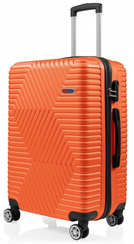 Большой пластиковый чемодан на колесах 115L GD Polo 60k001 large оранжевый