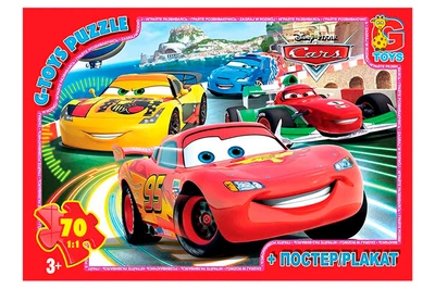 Пазли дитячі "Тачки" 70 елементів G-Toys Z10178