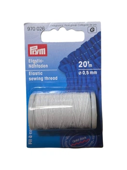 Нитка Prym для шиття еластична (біла) 20м