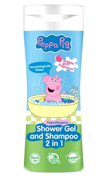 Żel pod prysznic Peppa Pig Bath and Shower 2 w 1 Guma Balonowa 300 ml (5060537181035)