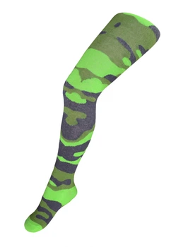 Колготки трикотаж бавовняні з принтом для дівчинки Be Snazzy RA-028 128-134 см (7-9 years) зелений