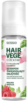Szampon Sessio Hair Vege Cocktail w piance zwiększający objętość włosów Malina i Bazylia 175 g (5900249013593)