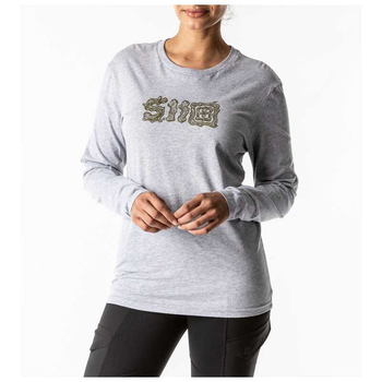 Жіноча футболка на довгий рукав 5.11 Women's Sticks And Stones Long Sleeve Tee 69203 Small, Heater Grey