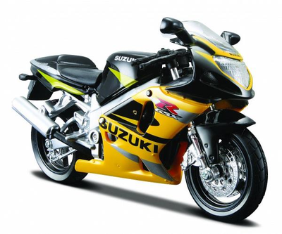 Металева модель мотоцикла Maisto Motorcycles Suzuki GSX-R600 з підставкою 1:18 (5907543773543)