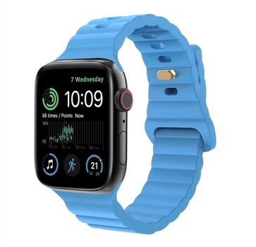 Силіконовий ремінець Fruct Lightning Buckle для Apple Watch 42/44/45/46/49 mm Light Blue