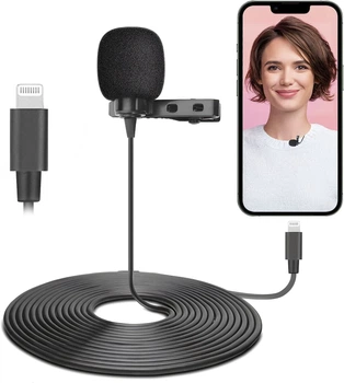 Петличный микрофон EMISSE с Lightning коннектором для iPhone iPad