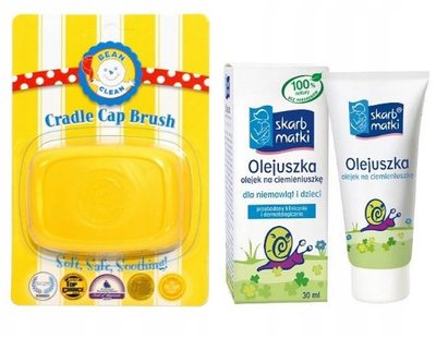 Zestaw olejek na ciemieniuszkę Skarb Matki 30 ml + szczoteczka Bean Clean (5901968019163)