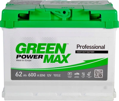 АКБ 62-А/Ч (Green Power Max) (L+) 600A