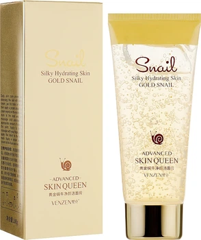 Омолаживающий гель для умывания лица с муцином улитки и биозолотом - Venzen Silky Hydrating Skin Gold Snail 100g (1099048-1462046-2)