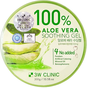 Гель із алое 3W Clinic Aloe Vera Soothing Gel 100% 300ml (300ml) (902313-818079-2)