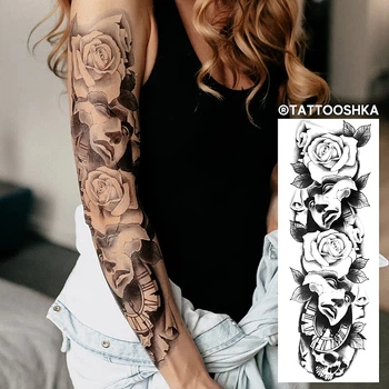 Тату-рукав "Розы" - Tattooshka Тату-рукав "Розы" (1шт) (1050958-0-2)