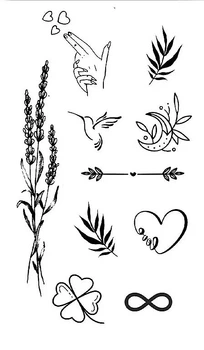 Временное тату "Нежные мини-тату" - Tattooshka Временное тату "Нежные мини-тату" (1шт) (1020024-0-2)