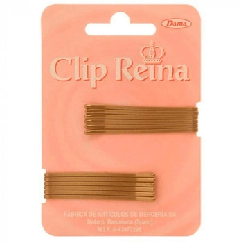 Wsuwki do włosów Clips Reina Short Brązowy 50 mm 12 szt (8423794523302)
