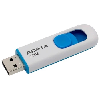 Флеш накопичувач A-Data C008 16 ГБ USB 2.0 білий із блакитним