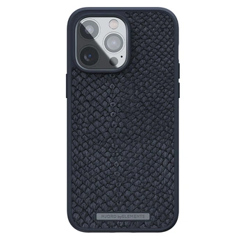 Чехол Elements Njord Salmon Leather Case для iPhone 14 Pro Max Black with MagSafe (NA44SL00)