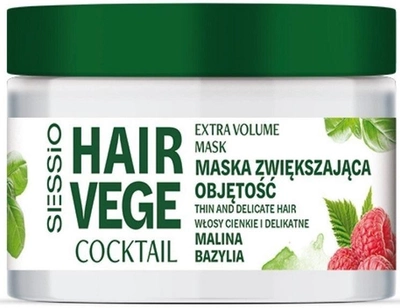 Maska do włosów Sessio Hair Vege Cocktail Malina i Bazylia zwiększająca objętość włosów 250 g (5900249013609)