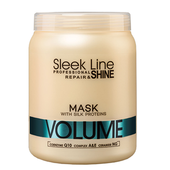 Maska do włosów Stapiz Sleek Line Repair Volume Mask z jedwabiem zwiększająca objętość 1000 ml (5904277710851)