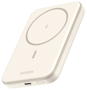 Магнітна батарея UGREEN 5000mAh Magnetic Power Bank 15W iPhone 16/16 Pro/16 Pro Max, iPhone 15/14/ 13/12 Series - White