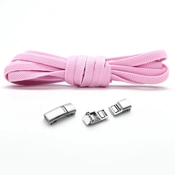 Эластичные шнурки с магнитными защелками без завязок 1м Pink