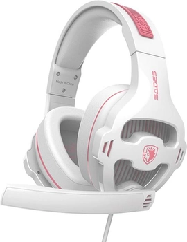 Słuchawki Sades SA-726 Ppower White/Pink
