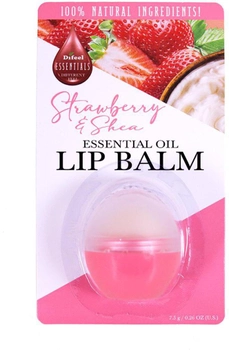 Balsam do ust Difeel Essential Oil Lip Balm naturalny Strawberry & Shea 7.5 g (711716366037)