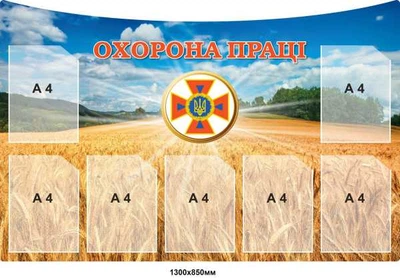 Стенд з Охорони праці ДСНС 1300х850 мм Д-8937