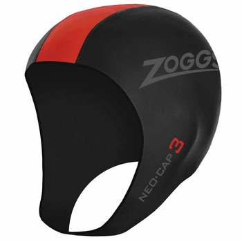 Шапочка взрослая для триатлона Zoggs Neo Cap S/M Черно-красный
