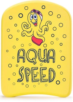 Доска для плавания Aqua Speed KIDDIE Kickboard Octopus 6897 желтый Дит 31x23x2,4cм