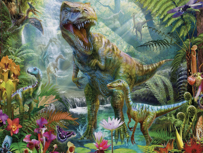 Zestaw do haftu diamentowego Norimpex Dinozaur T-Rex 30 x 40 cm (5902444061690)