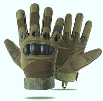 Универсальные полнопалые тактические перчатки с защитой косточек D3-PТ359 размер L