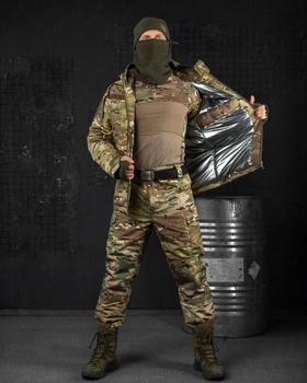 Тактичний зимовий теплий військовий комплект Brazal ( Куртка + Штани ), Камуфляж: Мультикам, Розмір: S