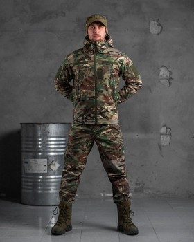 Тактичний теплий військовий комплект Kiborg ( Куртка + Фліска + Штани ), Камуфляж: Мультикам, Розмір: M