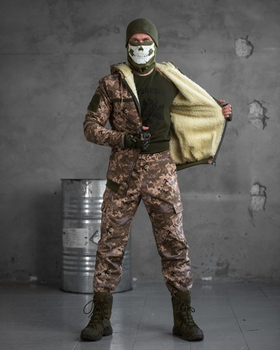 Тактический зимний теплый военный комплект KH/-13 ( Куртка + Штаны ), Камуфляж: Пиксель, Размер: XL