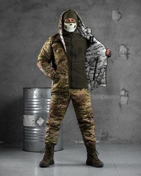 Тактический зимний теплый военный комплект Wolfware ( Куртка + Штаны ), Камуфляж: Мультикам, Размер: M