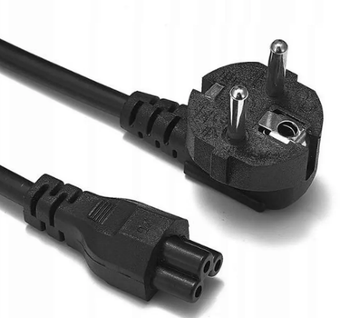 Кабель для ноутбука 1.2м / 3 pin / Чорний