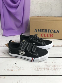 Кеди для хлопчика American club 32р 20 см чорні (778)