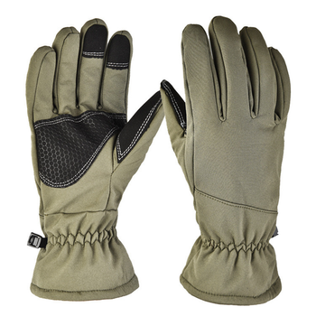 Водовідштовхувальні захисні вітрозахисні Softshell на флісі зимові рукавички Олива 9002-L