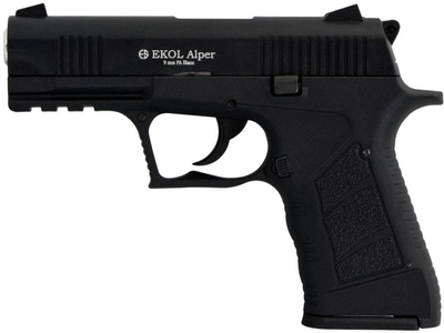 Стартовий шумовий пістолет Ekol Alper Black + 20 холостих набоїв (9 мм)