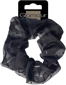 Резинка для волосся Glamour чорна (5902704176782)