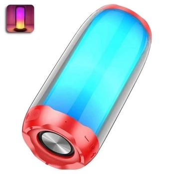Портативна Bluetooth колонка з LED підсвічуванням HOCO HC8 Pulsating Colorful Luminous 10W Red