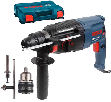 Перфоратор Bosch Professional GBH 2-26 DRE в чемодане с зубчатым патроном с SDS-plus адаптером (0611253708+2607000982)