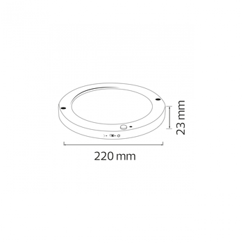 Светильник светодиодный Horoz Electric MARTHA PRO-18 18W 3000К-4500К-6000К с датчиком движения Белый
