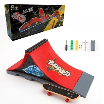 Набор фингерборд Skatepark fingerboard скейт парк пальчиковый скейт-фингерборд с трамплином и скейт 1810 A