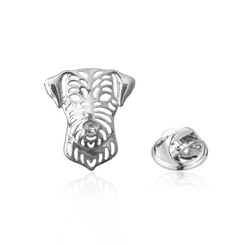 Брошь-значок унисекс BROCHE бижутерия Животные Собаки Джек-рассел-терьер серебристая BRGV113904