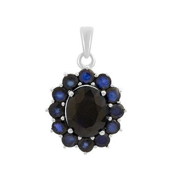 Серебряная подвеска с сапфиром 5.31ct (2150619)