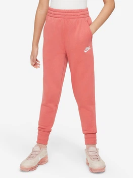 Підліткові теплі спортивні штани-джогери для дівчинки Nike G Nsw Club Flc Hr Ftd Pnt Lbr FD2921-655 140-150 см Adobe/Adobe/White (196974705000)