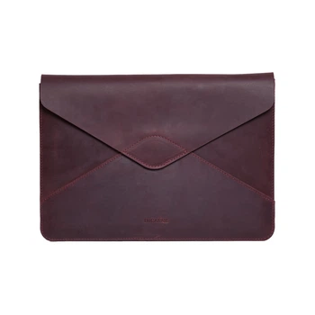 Шкіряний чохол для MacBook Pro 14" 2021-2025 INCARNE Message Бордовий