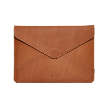Шкіряний чохол для MacBook Pro 14" 2021-2025 INCARNE Message Коньяк