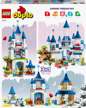 Zestaw klocków Lego Duplo Disney Magiczny zamek 3 w 1 160 części (10998)